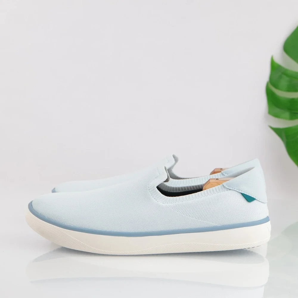 Vessi Mens Boardwalk Slip-On Shoe Size 12 Waterproof Blue Knit Comfort Sneakers